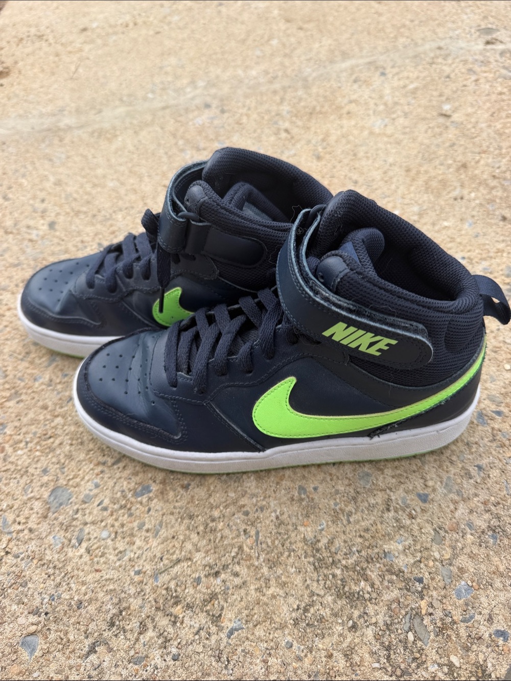 Nike Men's Black with Volt Accent High-Top Sneakers